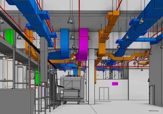 Coordinated mechanical, electrical and plumbing services
